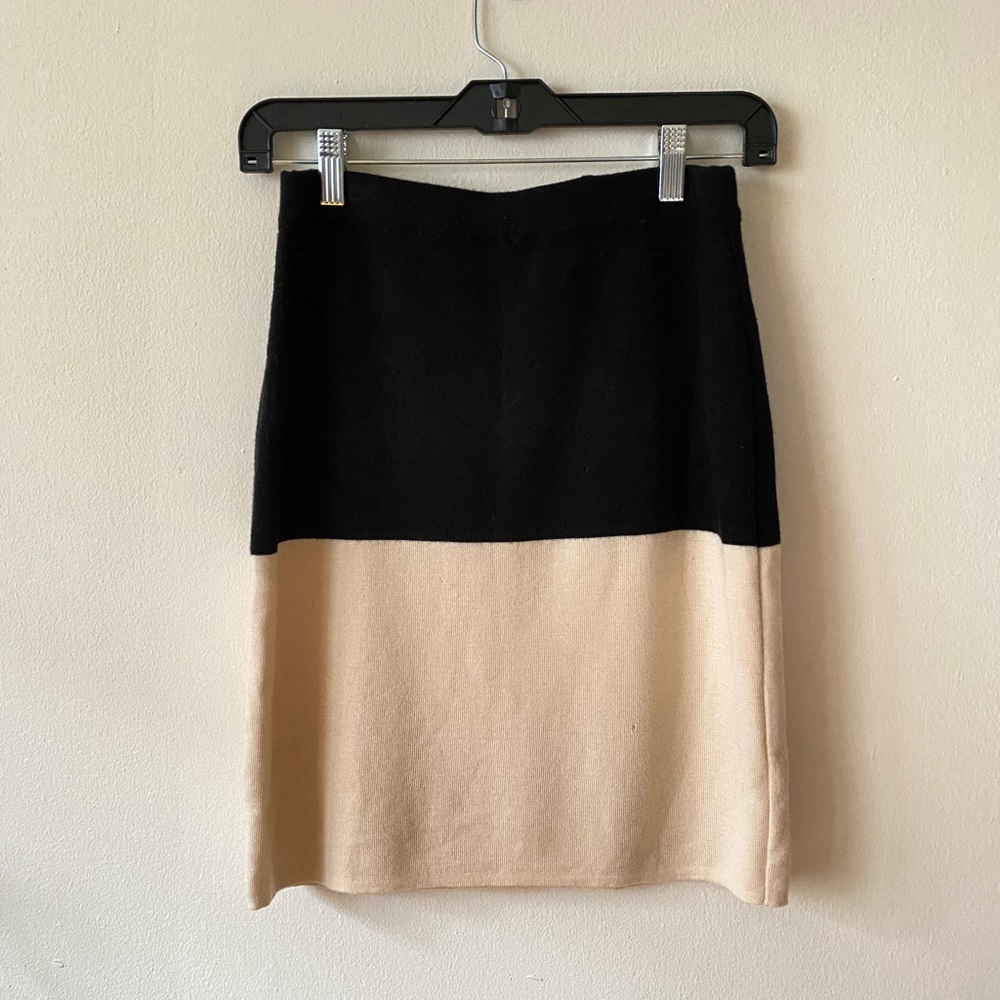 Vintage Anne Klein two-toned wool skirt Made in Italy